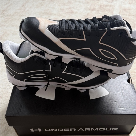 Under Armour Youth Leadoff Icon Mid Rm Jr Baseball Cleats Size 6Y Boys Girls - Picture 5 of 7
